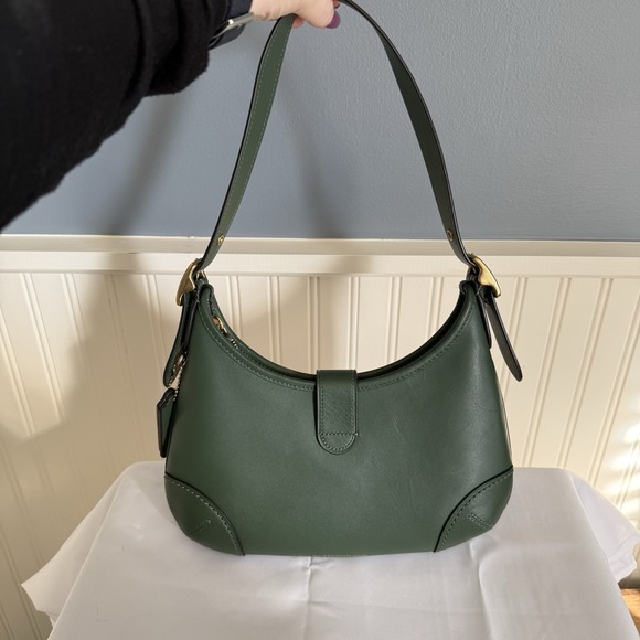 COACH HAMPTONS Re-Edition Leather Hobo Shoulder Bag Purse Hunter Green Ltd. Ed. - Picture 2 of 16